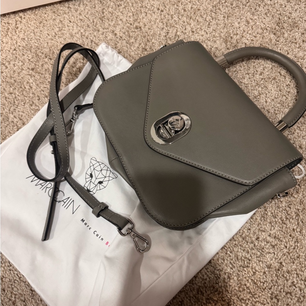 Marc Cain Taupe Leather Satchel